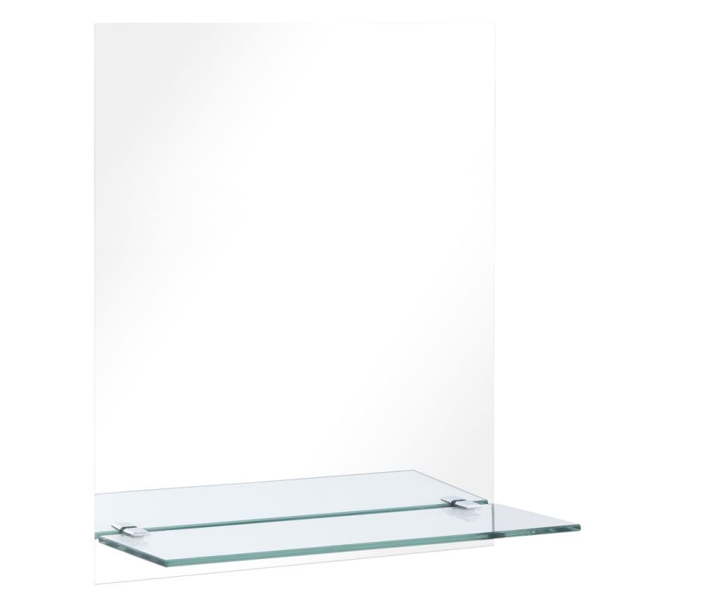 Zidno ogledalo s policom 20 x 40 cm od kaljenog stakla 