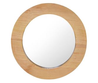 Zidno ogledalo od tikovine 40 cm okruglo