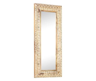 Ručno izrezbareno ogledalo 110 x 50 x 2,6 cm masivno drvo manga