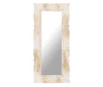 Ogledalo belo 110x50 cm trden mangov les