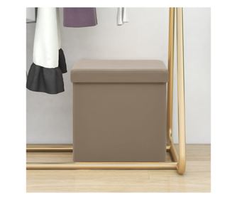 Сгъваема табуретка за съхранение, капучино, PVC