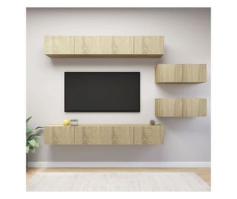 Set TV ormarića, 6 komada, sonoma hrast, iverica