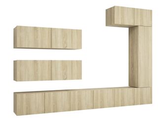 7-dijelni set TV ormarića boja hrasta sonome od iverice