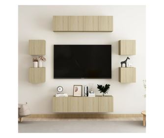 Set TV ormara, 8 dijelova, sonoma hrast, iverica