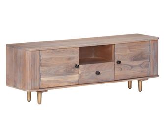 TV komoda, 118x30x40 cm, masivno drvo akacije