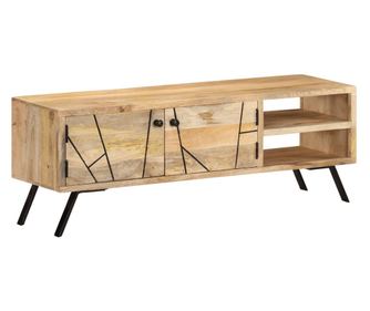 TV komoda, 110x30x40 cm, masivno drvo manga