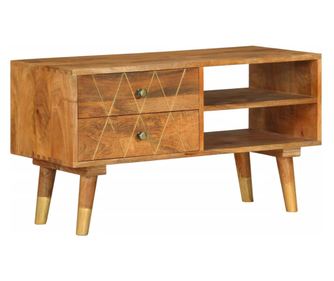 TV komoda, 85 x 35 x 47 cm, masivno drvo manga