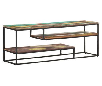 Comodă TV, 130 x 30 x 45 cm, lemn masiv reciclat