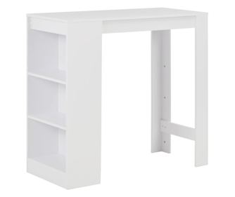 Barový stůl s regálem bílý 110 x 50 x 103 cm