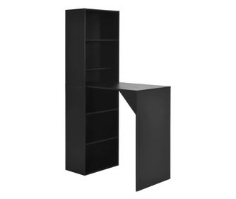 Barový stůl se skříní černý 115 x 59 x 200 cm