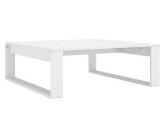 Klubska mizica bela 100x100x35 cm iverna plošča