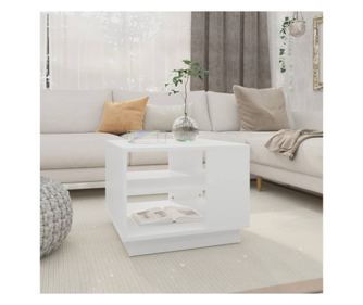 Stolić za kavu, bijeli, 55x55x43 cm, iverica