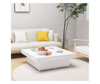 Stolić za kavu, bijel, 90x90x28 cm, MDF