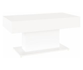 Klubska mizica bela 96x50x45 cm iverna plošča