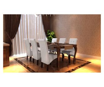 Kuhinjske stolice, 6 kom., bijele, umjetna koža