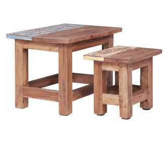 Stolovi na kat, 2 kom., reciklirano masivno drvo