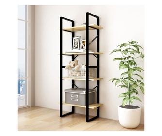 Knyvespolc 4 polccal, 60x30x140 cm, tmr fenyfa