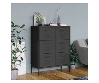 Fikos szekrny, antracit, 80x35x101,5 cm, acl