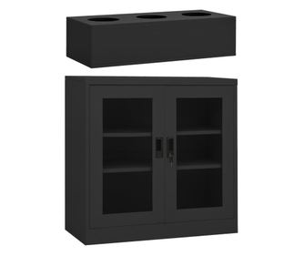Ormar za ured s vrtnom posudom, antracit, 90x40x113 cm, čelik