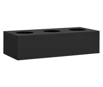 Uredska posuda za cvijeće antracit 90 x 40 x 23 cm čelična