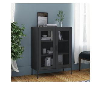 Ντουλάπι Αποθήκευσης, Ανθρακί, 80x35x101.5 εκ., Ατσάλι