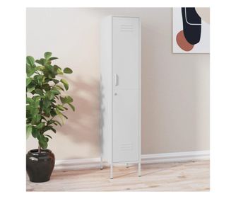 Ντουλάπι, Λευκό, 35x46x180 εκ., Ατσάλι