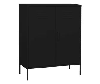 Ντουλάπι Αποθήκευσης, Μαύρο, 80x35x101.5 εκ., Ατσάλι