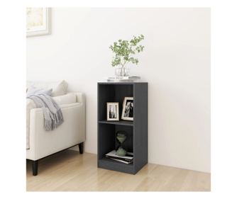 Bočni ormarić, siva, 35,5x33,5x76 cm, masivno borovo drvo