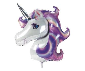 Balon folie pentru petrecere Unicorn Balloo, model unicorn, multicolor, 70 cm, Doty