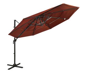Napellenz 4 szint, alumnium oszlop, terrakotta 3x3 m