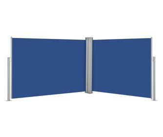 Прибираща се странична тента, синя, 120x1000 см