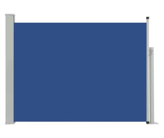 kék behúzható oldalsó teraszi napellenző 100 x 500 cm