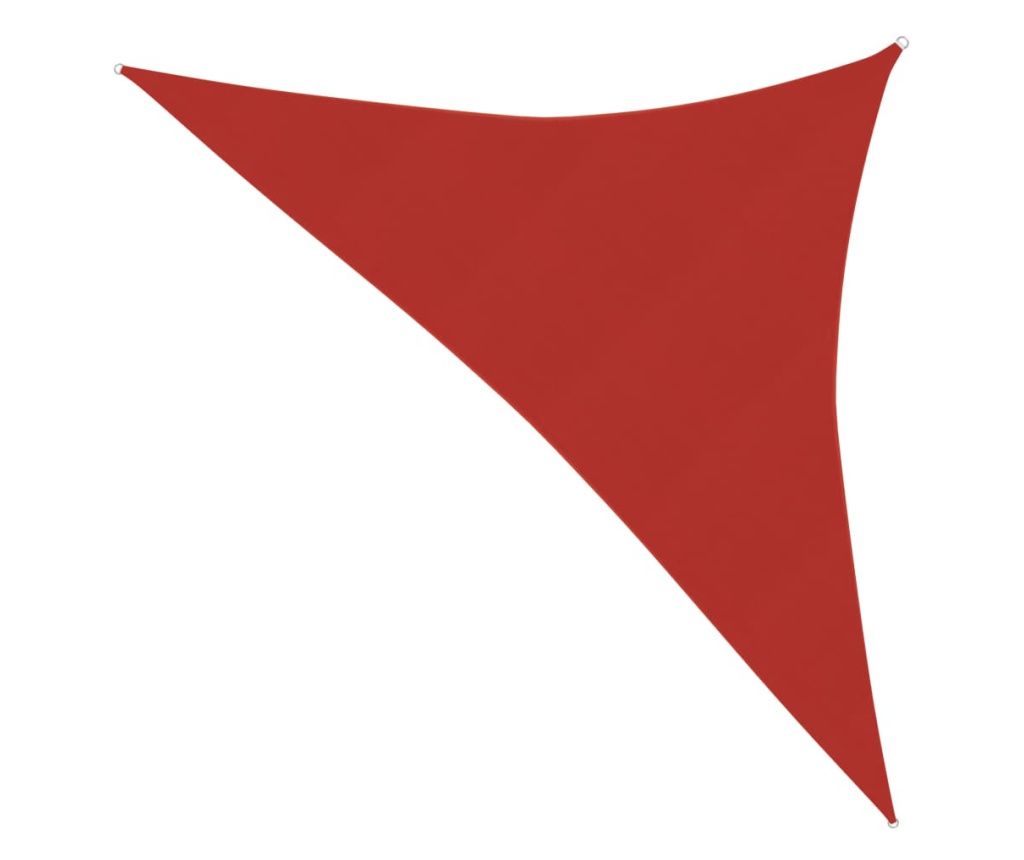 Pânză parasolar, roșu, 2,5 x 2,5 x 3,5 m, HDPE, 160 g/m²