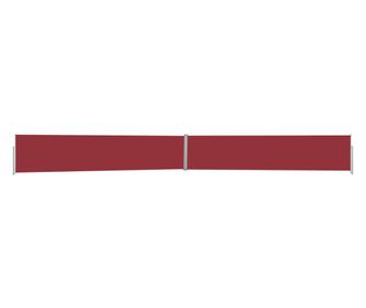 Uvlačiva bočna tenda za terasu 140 x 1200 cm crvena