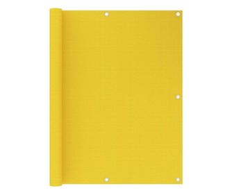 Балконски параван, жълт, 120x300 см, HDPE