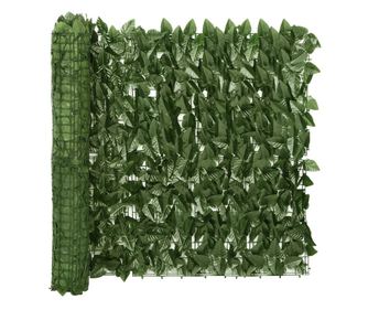 Balkonski zastor s tamnozelenim lišćem 600 x 75 cm