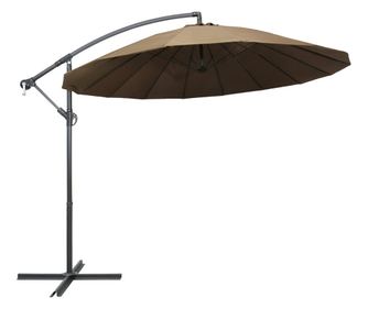 Viseći suncobran, sivo taupe, 3 m, aluminijski stup