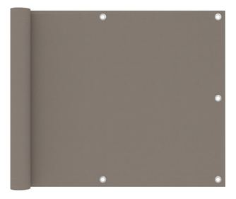Балконски параван, таупе, 75x500 см, плат оксфорд