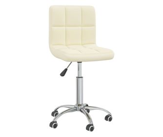 Vrtljiv jedilni stol krem blago