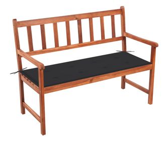 Bancă de grădină cu pernă, 120 cm, lemn masiv de acacia