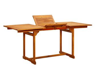 Masă de grădină, (120-170)x80x75 cm, lemn masiv de acacia