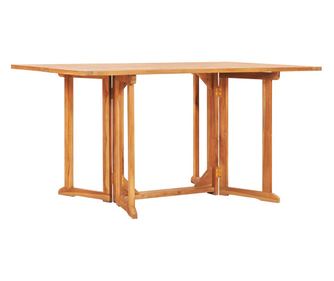 Zložljiva vrtna miza 150x90x75 cm trdna tikovina