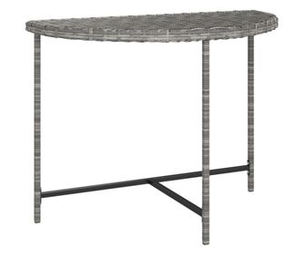 Vrtna mizica siva 100x50x75 cm poli ratan