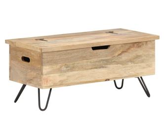 Úložná truhla 90 x 40 x 45 cm masivní mangovníkové dřevo