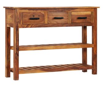 Komoda s 3 ladice 110 x 30 x 80 cm od masivnog bagremovog drva