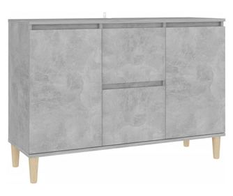 Komoda betonsko siva 103,5x35x70 cm iverna plošča