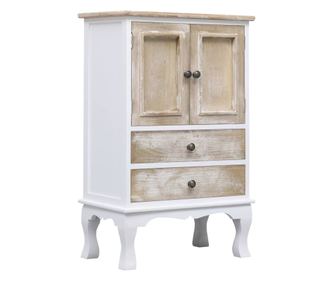 Skříňka se zásuvkami bílá 50 x 30 x 80 cm dřevo