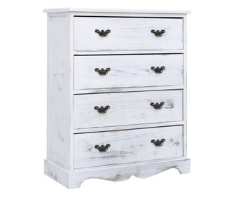 Skříňka se zásuvkami bílá 60 x 30 x 75 cm dřevo