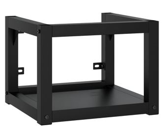 Nástěnný koupelnový regál pod umyvadlo černý 40x38x31 cm železo