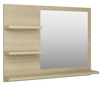 Kopalniško ogledalo sonoma hrast 60x10,5x45 cm iverna plošča